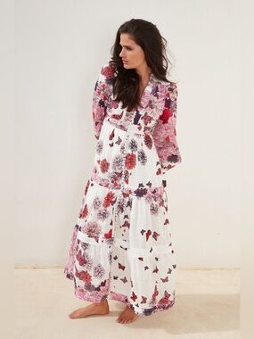 Dynasty Maxi Dress by Mackenzie Mode $700 - 100% Linen NWT